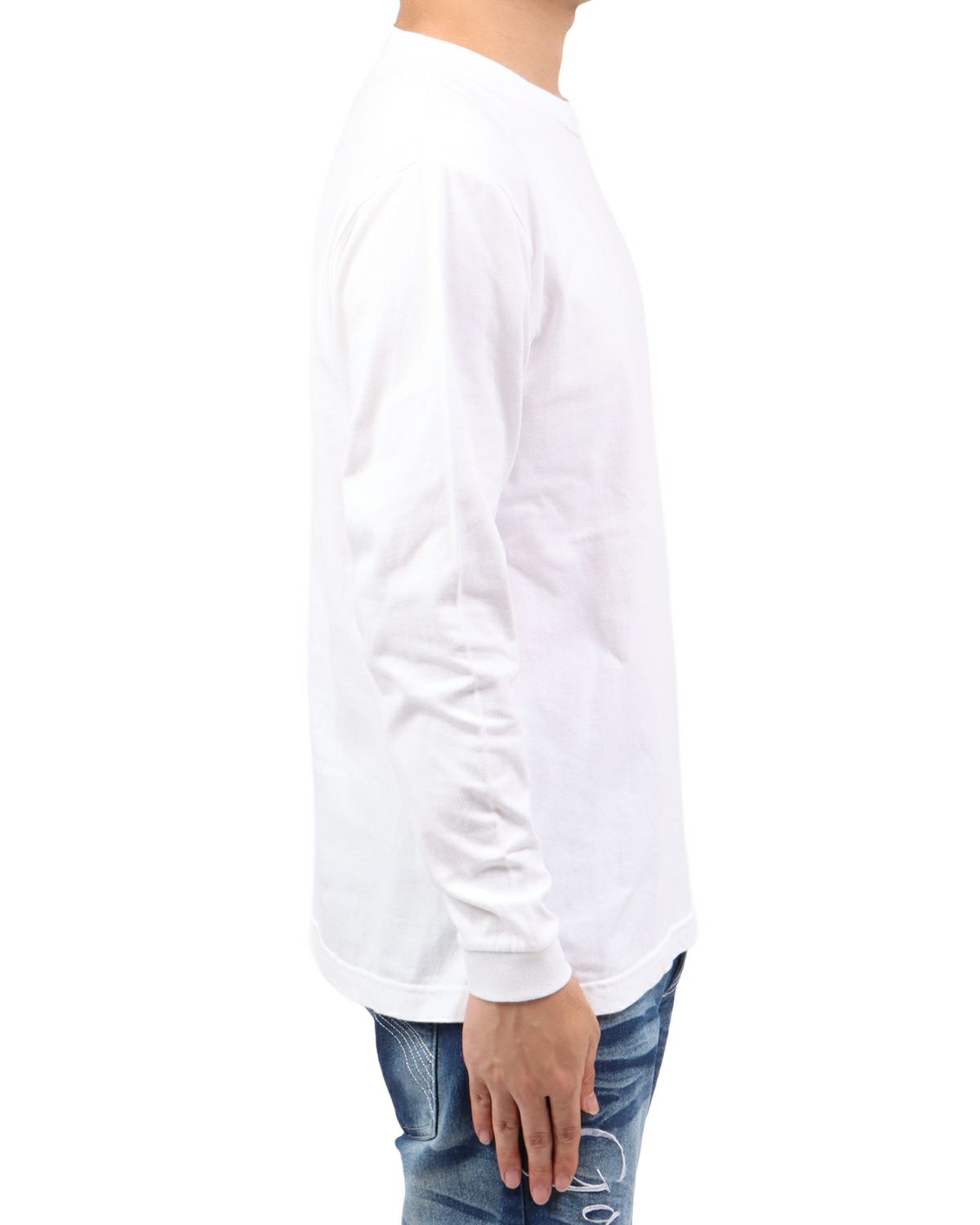 ホワイト：173cm63kg(Lサイズ着用)