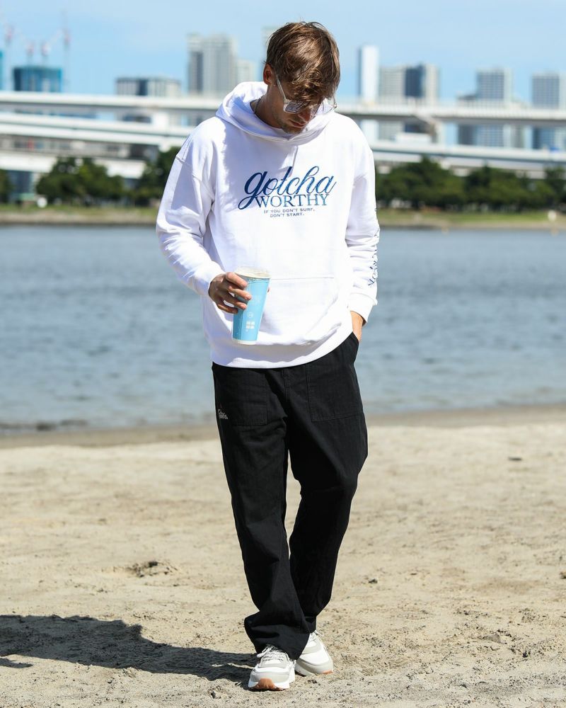 ホワイト：183cm/70kg(Lサイズ着用)