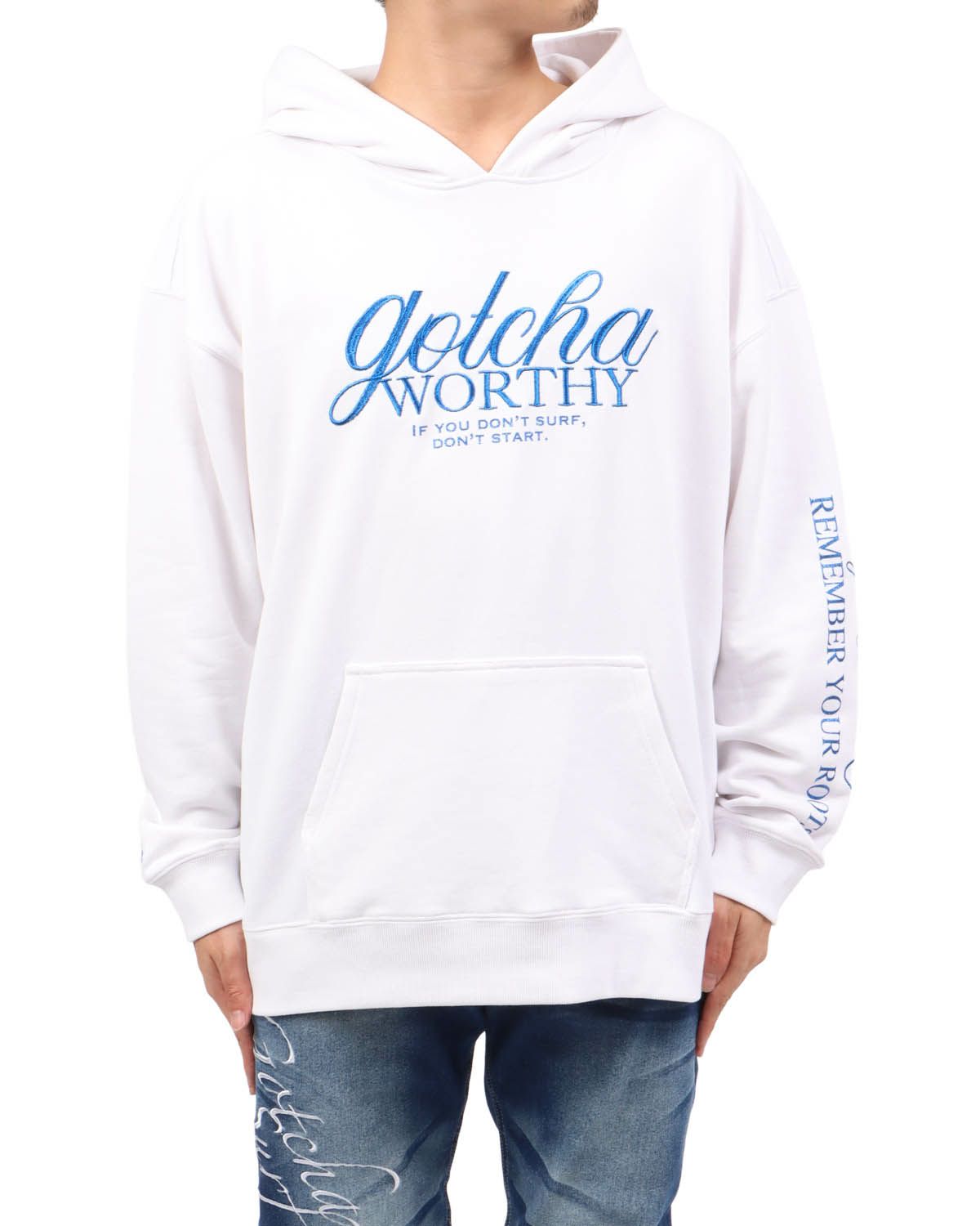 ホワイト：173cm63kg(Lサイズ着用)