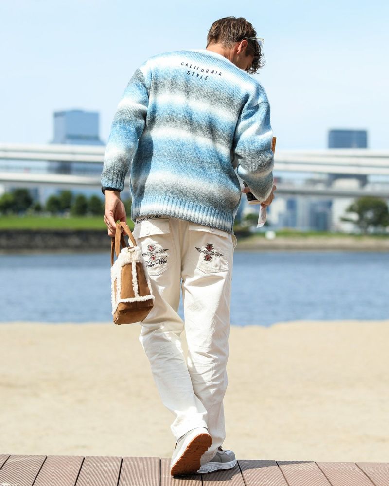 ホワイト：183cm/70kg(Lサイズ着用)