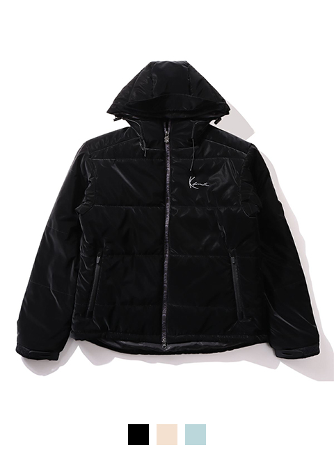 レザーライク 中綿 ジャケット