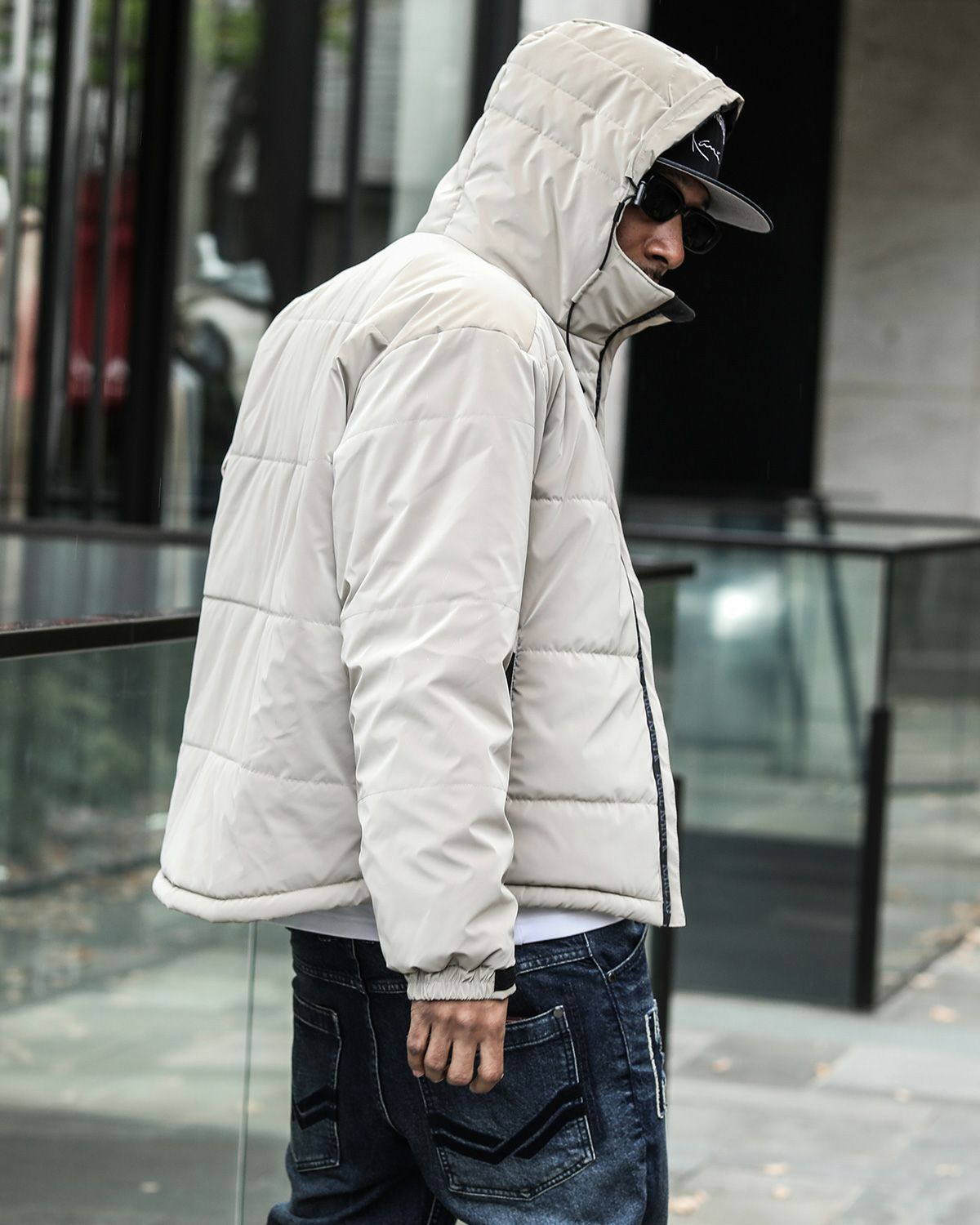 サンドベージュ：180cm(XLサイズ着用)