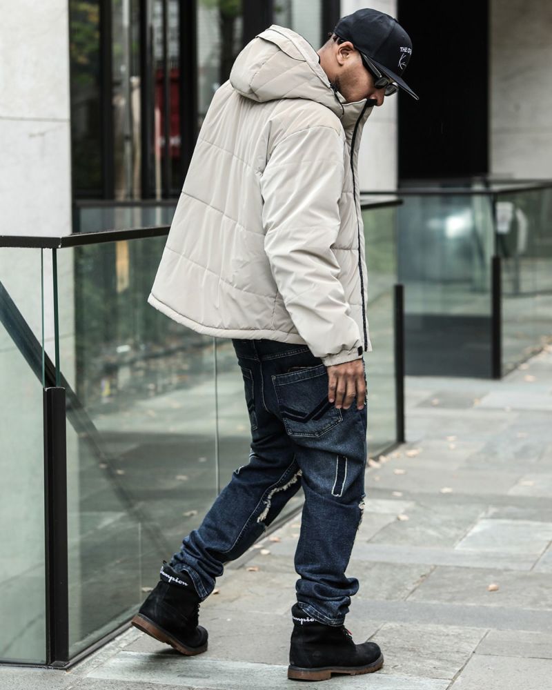 サンドベージュ：180cm(XLサイズ着用)