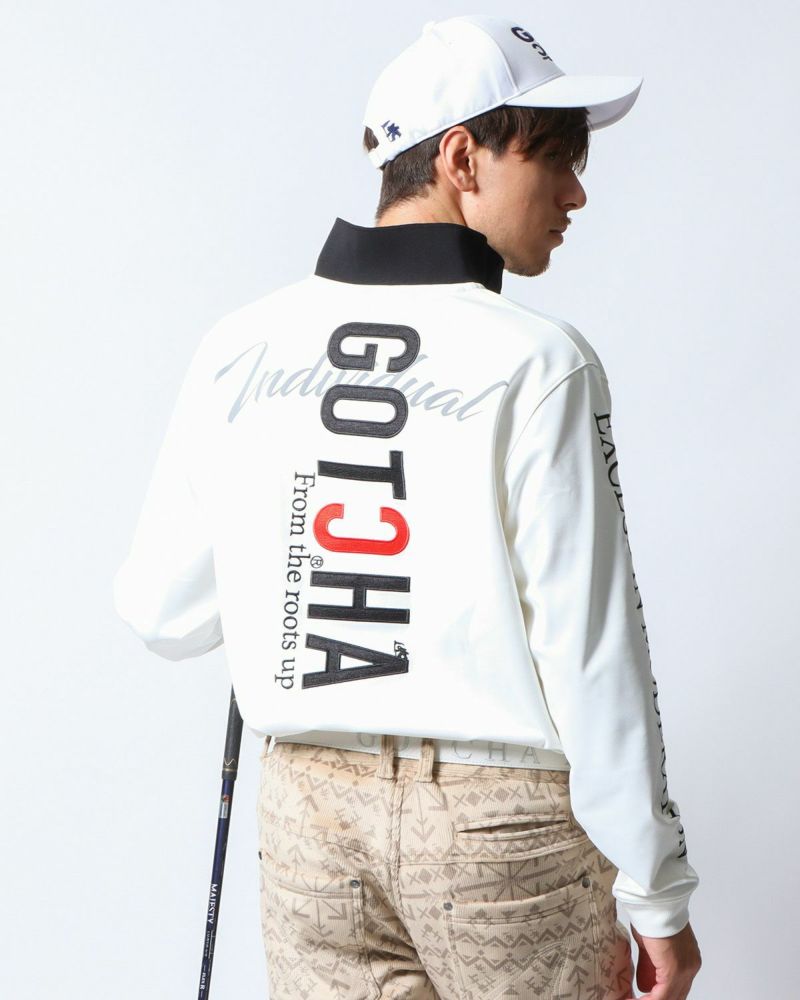 GOTCHA GOLF] 裏起毛 バーティカルロゴ ロングポロ | PEET ONLINE STORE