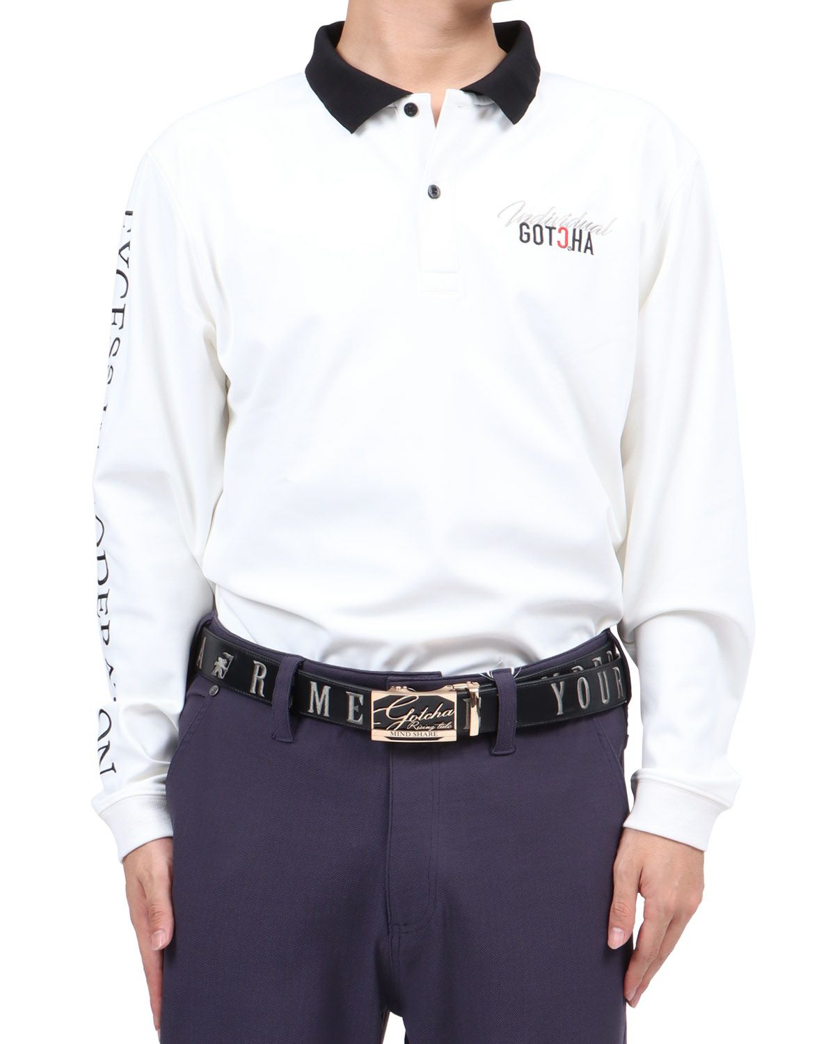 ホワイト：173cm63kg(Lサイズ着用)