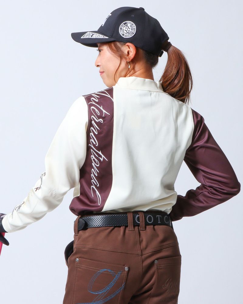 抗菌防臭 カラー切替 ハイネック ロンT