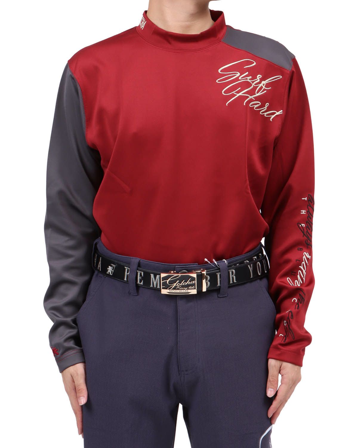 レッド：173cm63kg(Lサイズ着用)