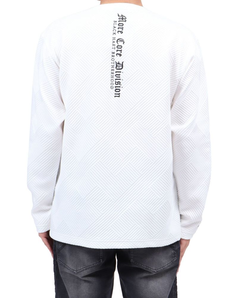 ホワイト：173cm63kg(Lサイズ着用)