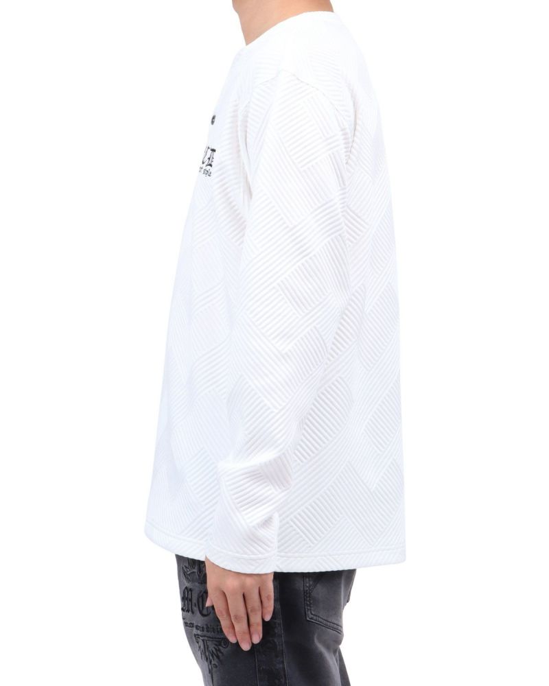 ホワイト：173cm63kg(Lサイズ着用)