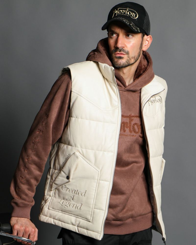 Norton] PUレザー MAXステッチ 中綿ベスト | PEET ONLINE STORE