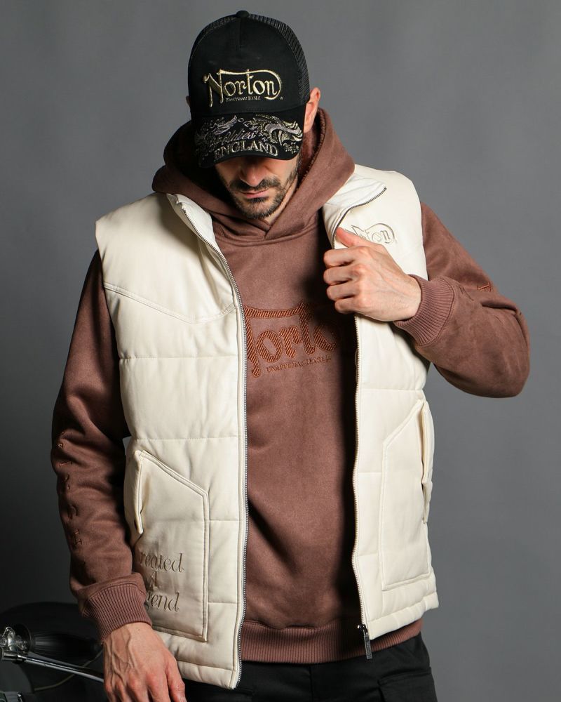 Norton] PUレザー MAXステッチ 中綿ベスト | PEET ONLINE STORE
