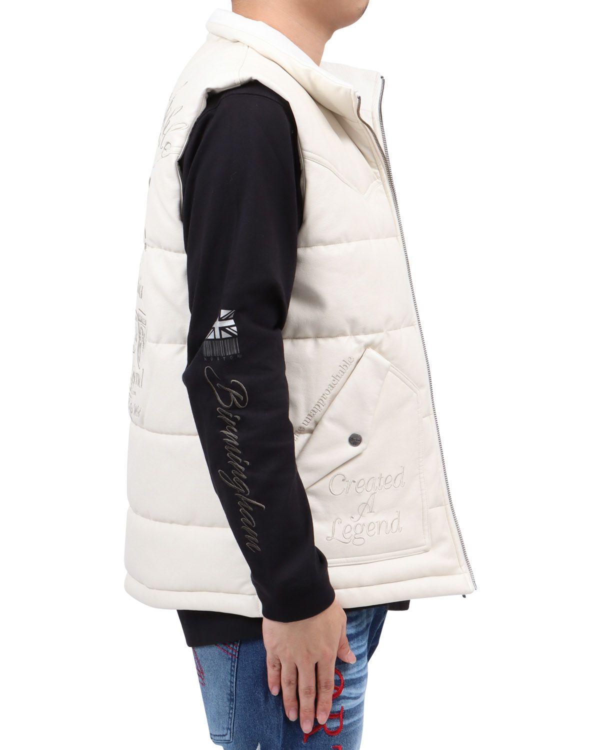 オフホワイト：173cm63kg(Lサイズ着用)