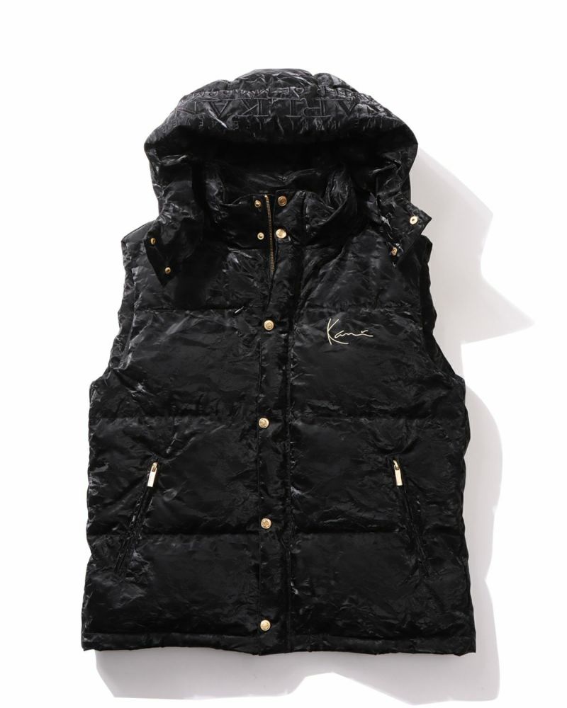 Karl Kani] 撥水ロゴ フード ダウンベスト | PEET ONLINE STORE