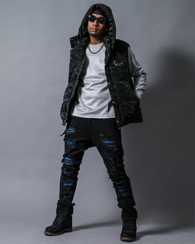 Karl Kani] 撥水ロゴ フード ダウンベスト | PEET ONLINE STORE