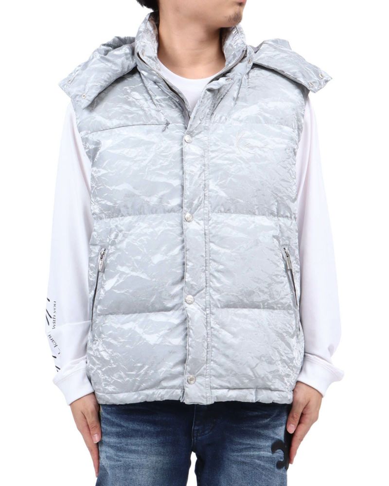Karl Kani] 撥水ロゴ フード ダウンベスト | PEET ONLINE STORE