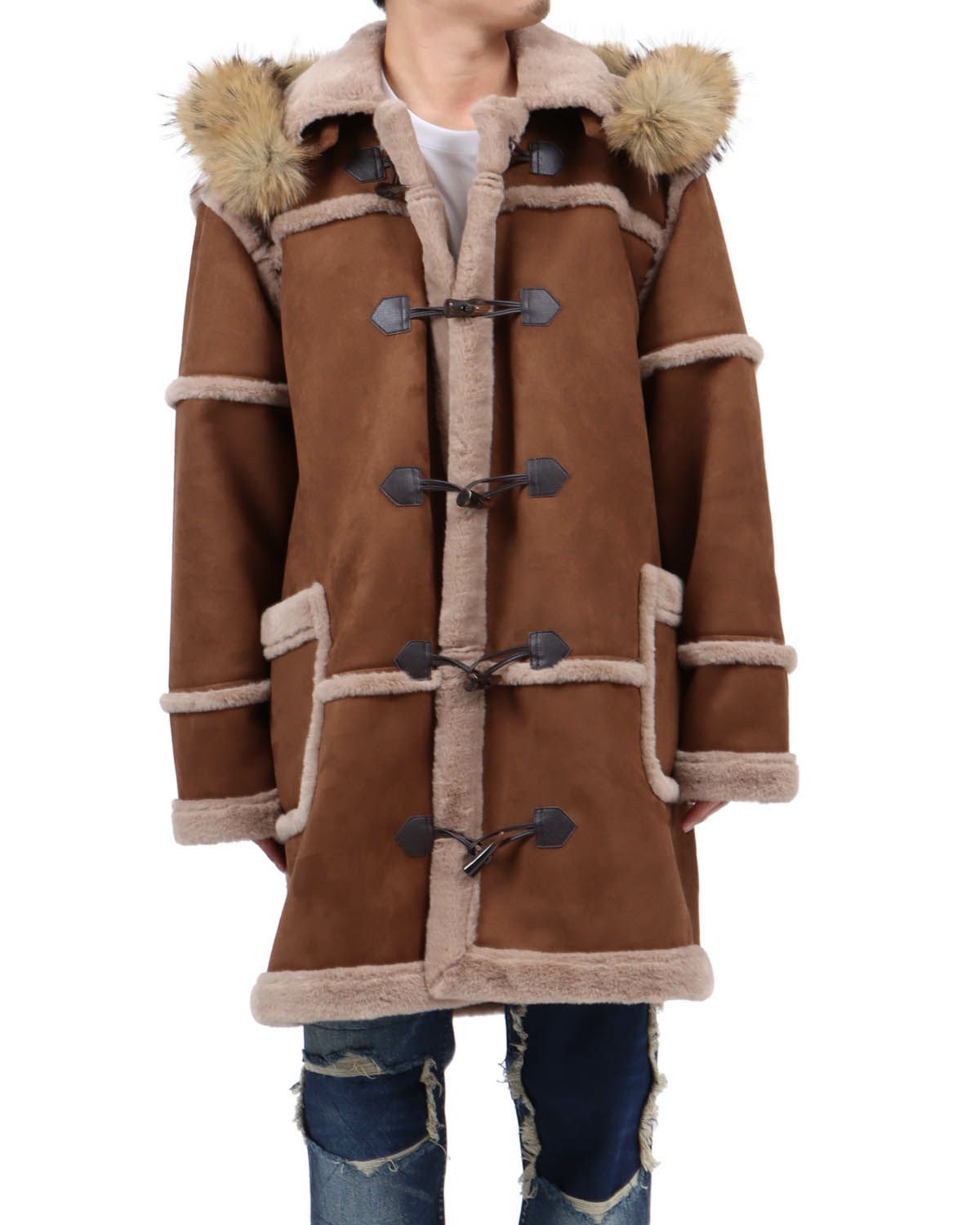 ブラウン：173cm63kg(Lサイズ着用)