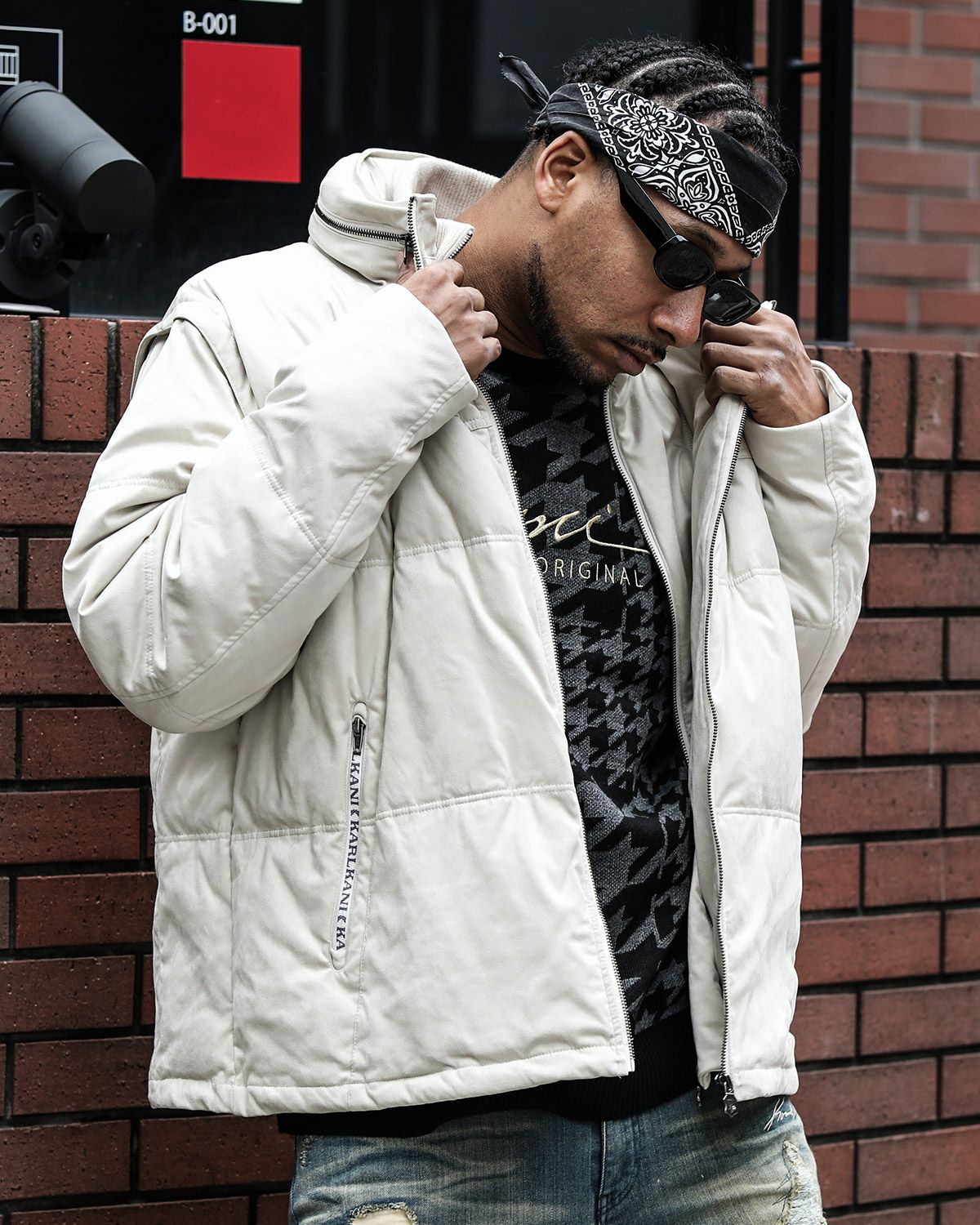 オフホワイト：183cm(XLサイズ着用)