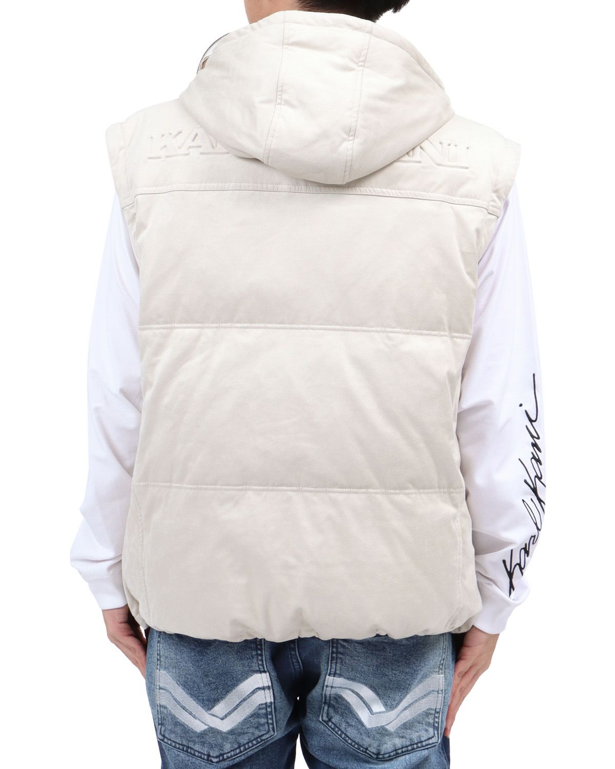オフホワイト：173cm63kg(Lサイズ着用)ベスト仕様