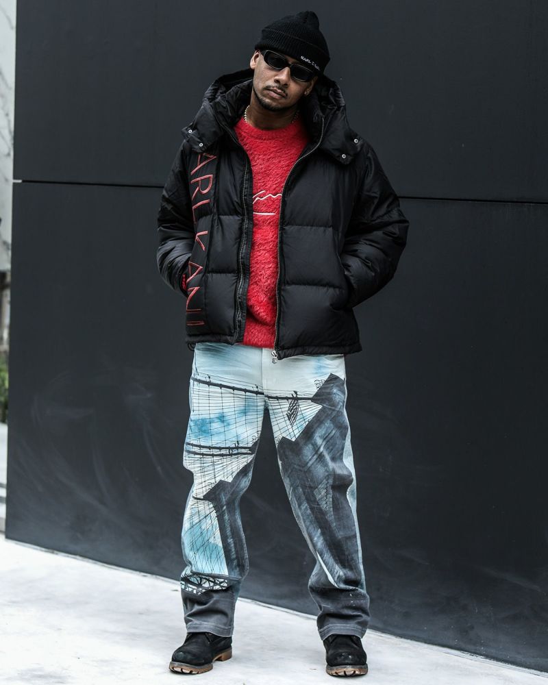 Karl Kani] ブラックレッド ダウンジャケット | PEET ONLINE STORE