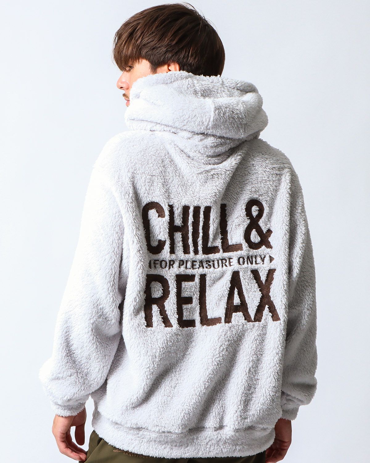 グレー：180cm/70kg(Lサイズ着用)