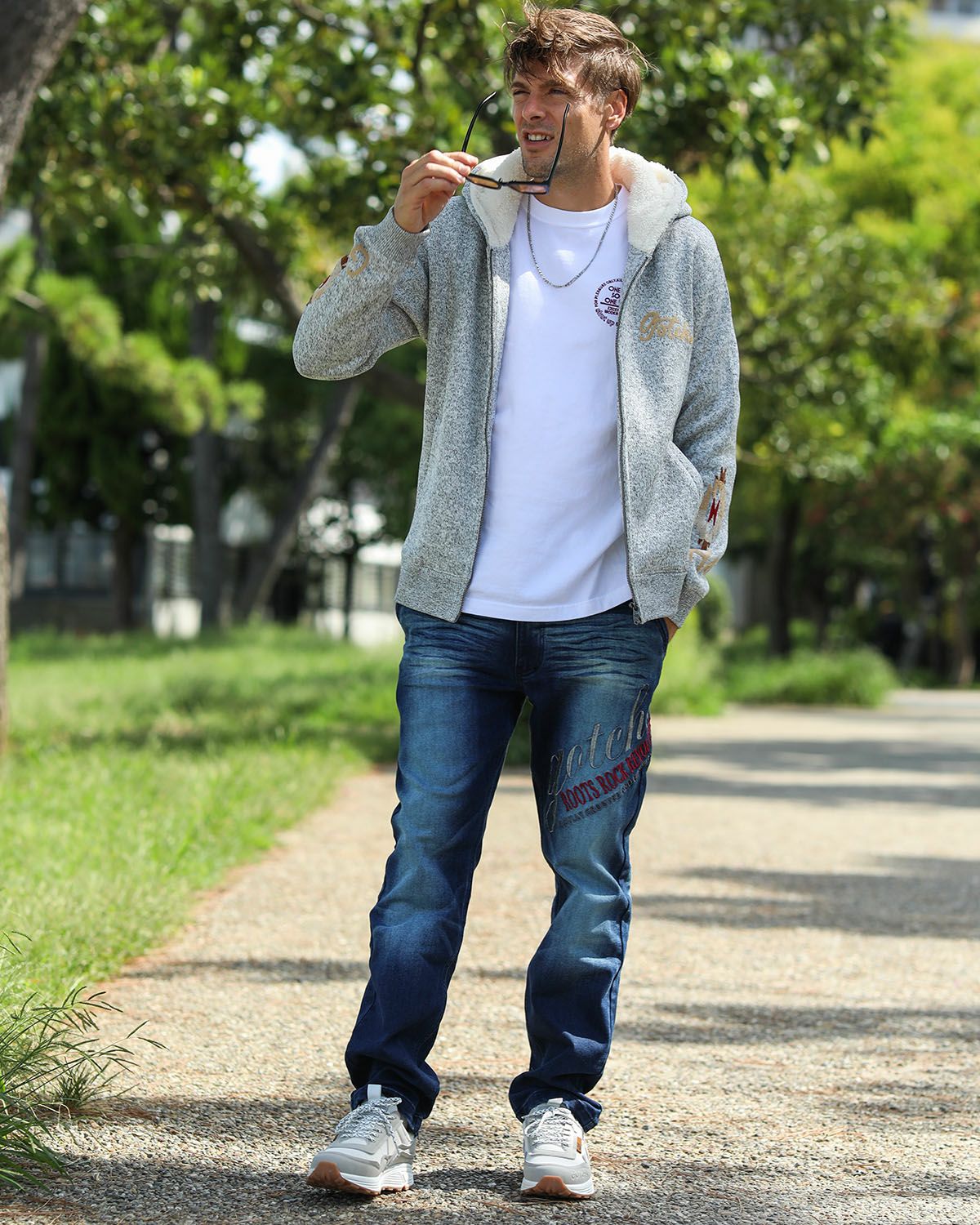 シロモク：183cm/70kg(Lサイズ着用)