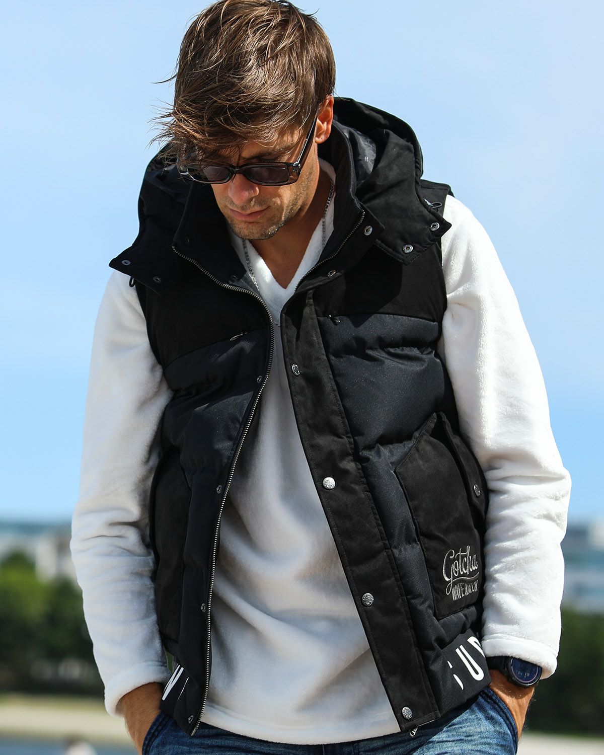 ブラック：183cm/70kg(Lサイズ着用)