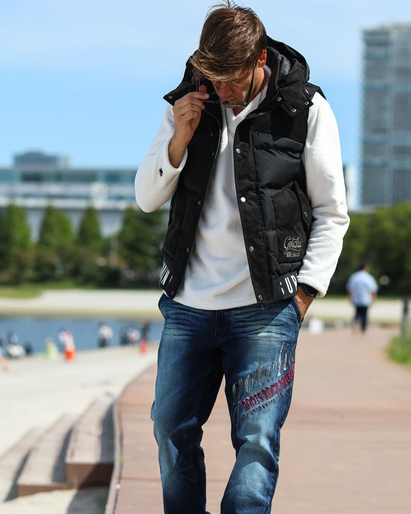 ブラック：183cm/70kg(Lサイズ着用)