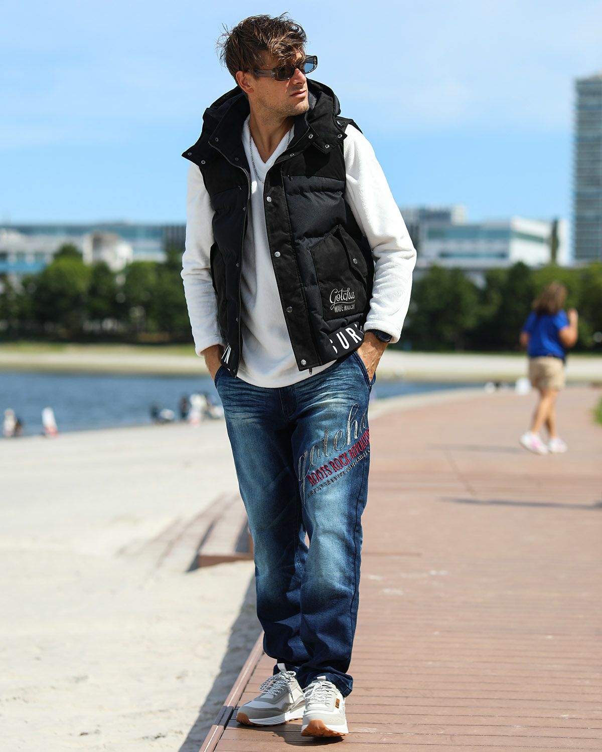 ブラック：183cm/70kg(Lサイズ着用)