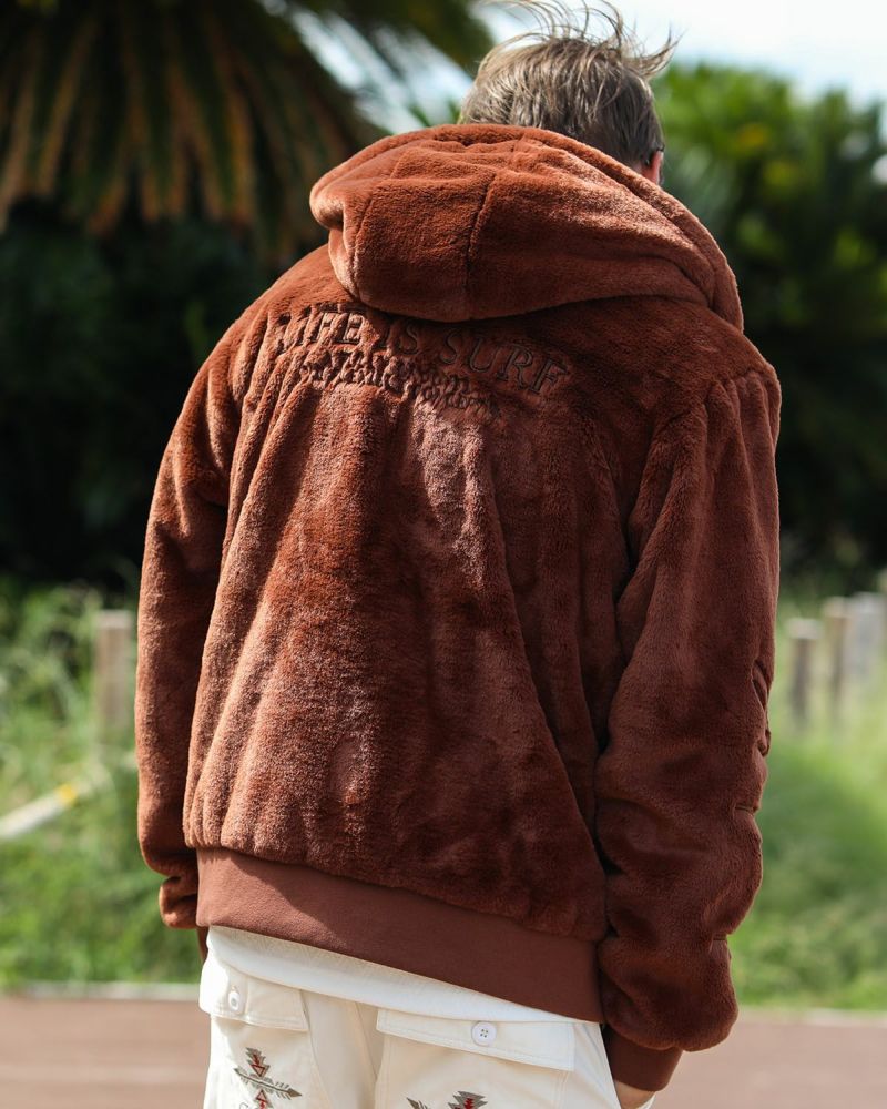 GOTCHA] 袖ロゴ ファー ZIPパーカー | PEET ONLINE STORE
