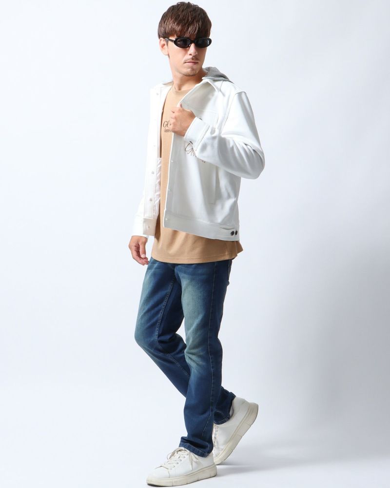 オフホワイト：180cm/70kg(Lサイズ着用)