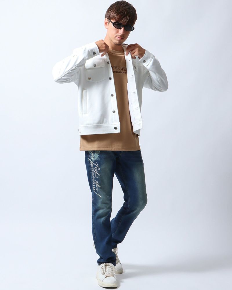 オフホワイト：180cm/70kg(Lサイズ着用)