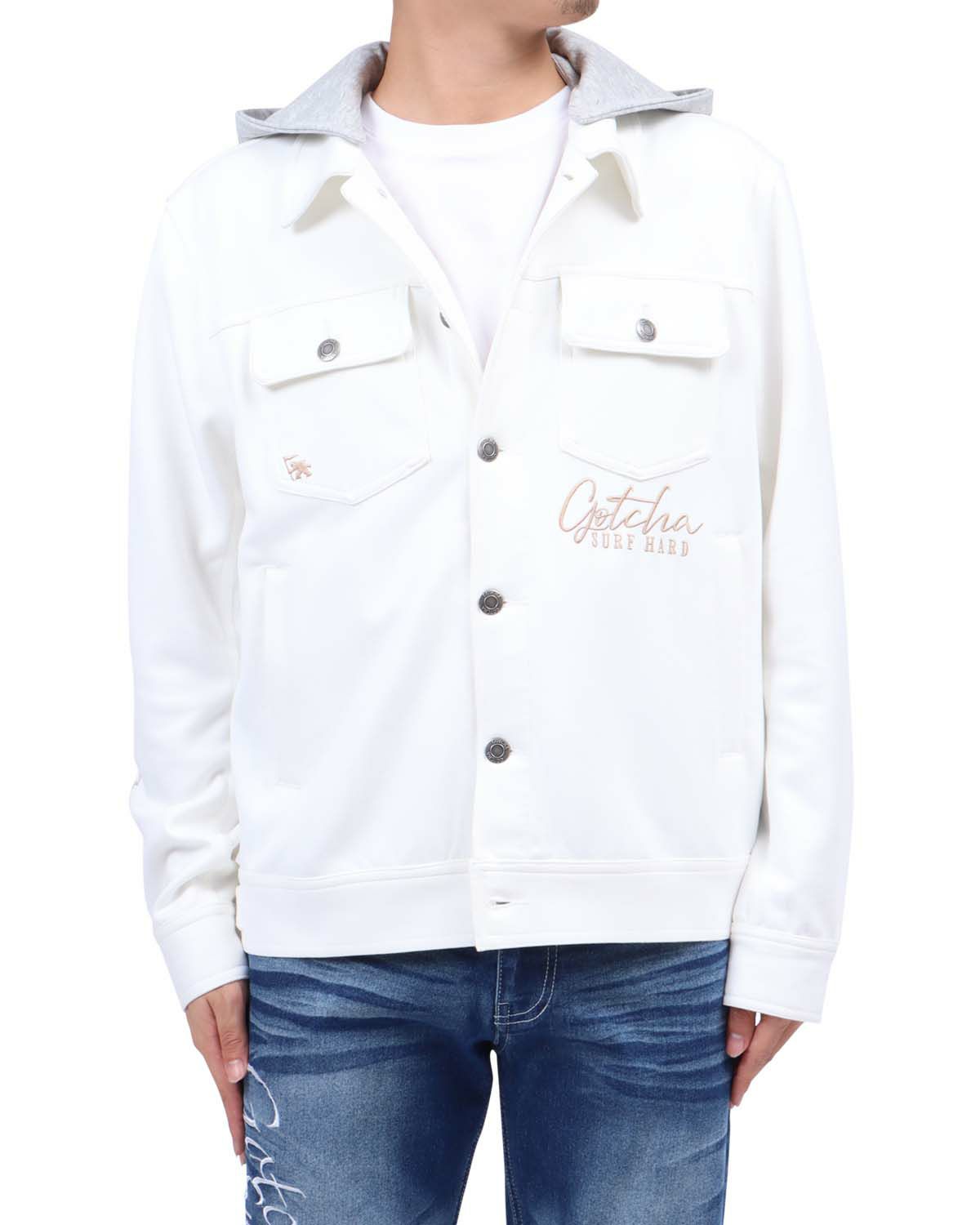 オフホワイト：173cm63kg(Lサイズ着用)