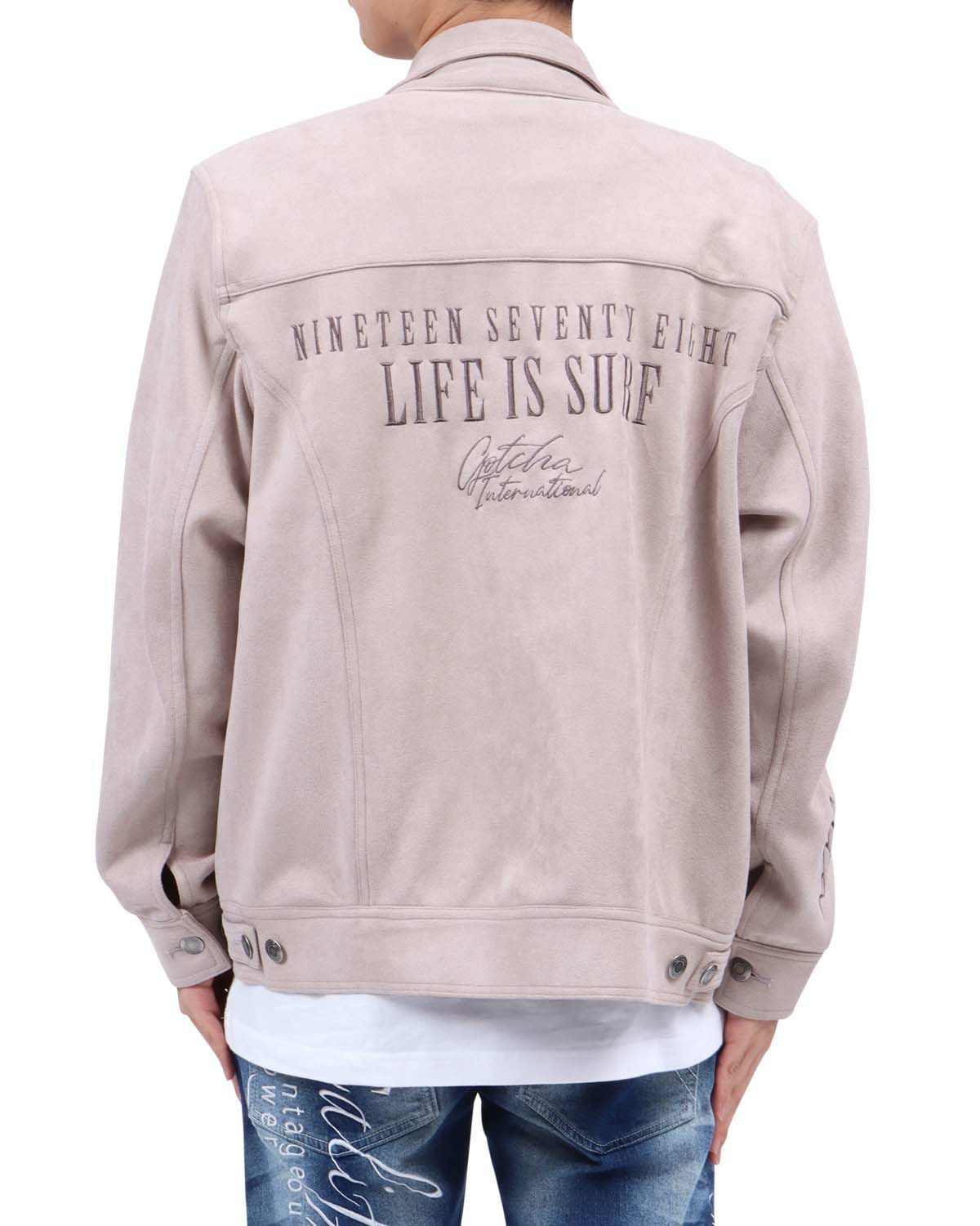 グレー：173cm63kg(Lサイズ着用)