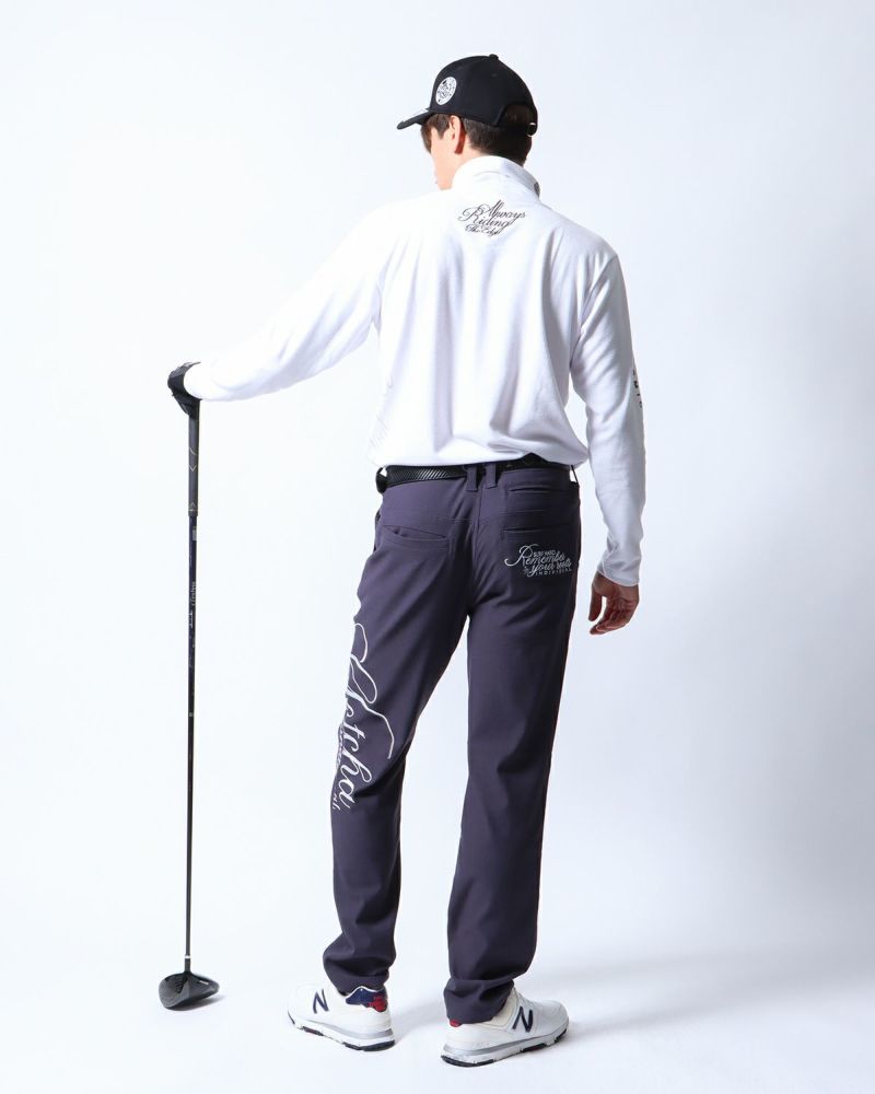 GOTCHA GOLF] スーパーストレッチ ジャカード 脇跨ぎ ロゴパンツ
