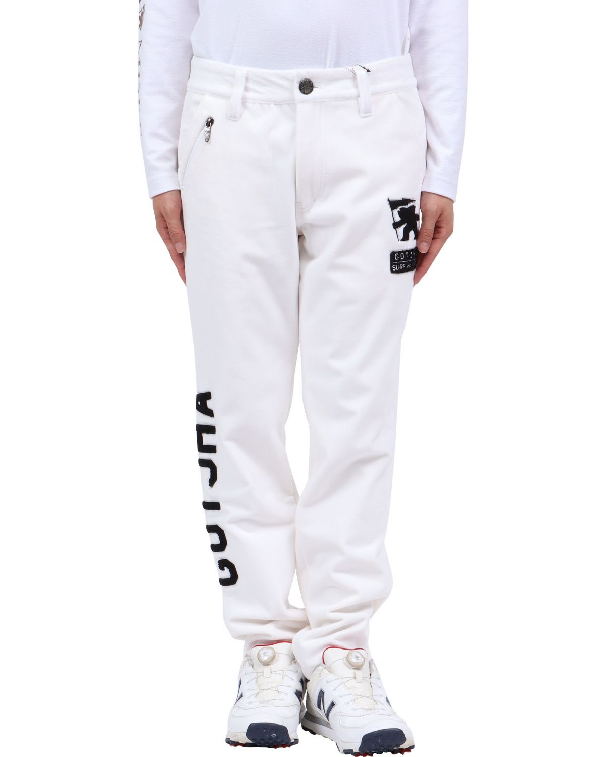 ホワイト：174cm62kg(Lサイズ着用)