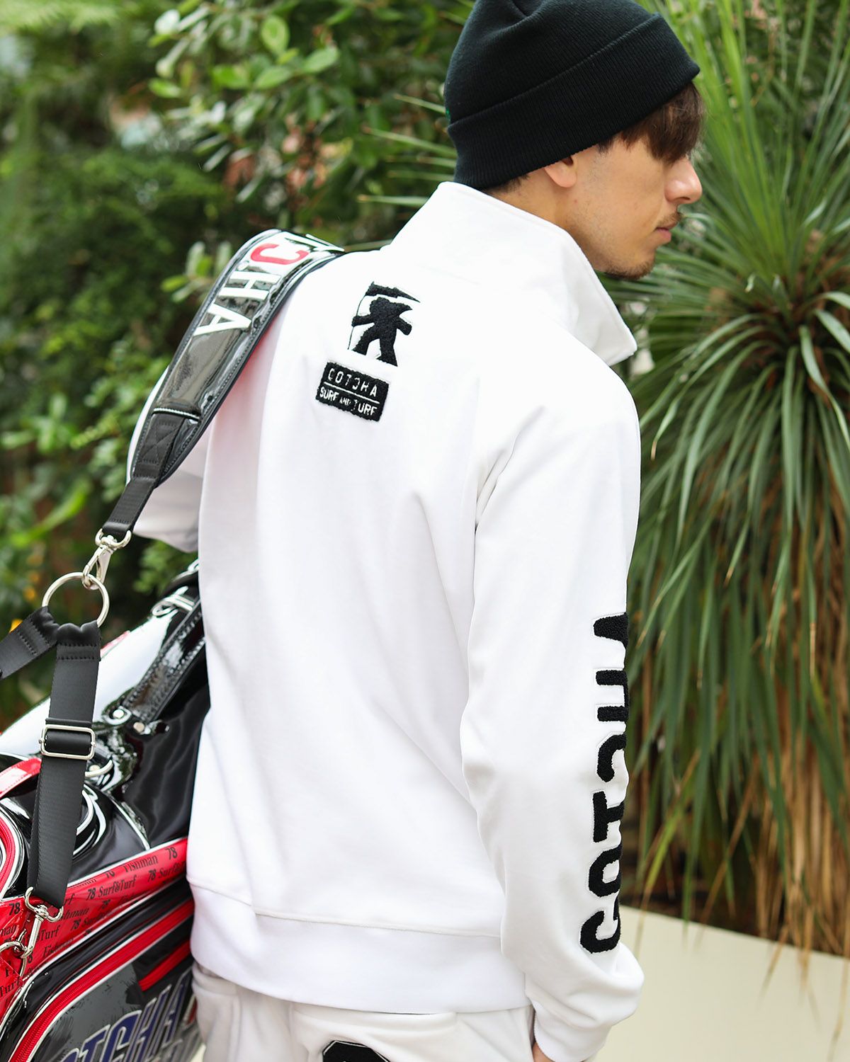 ホワイト：180cm/70kg(Lサイズ着用)