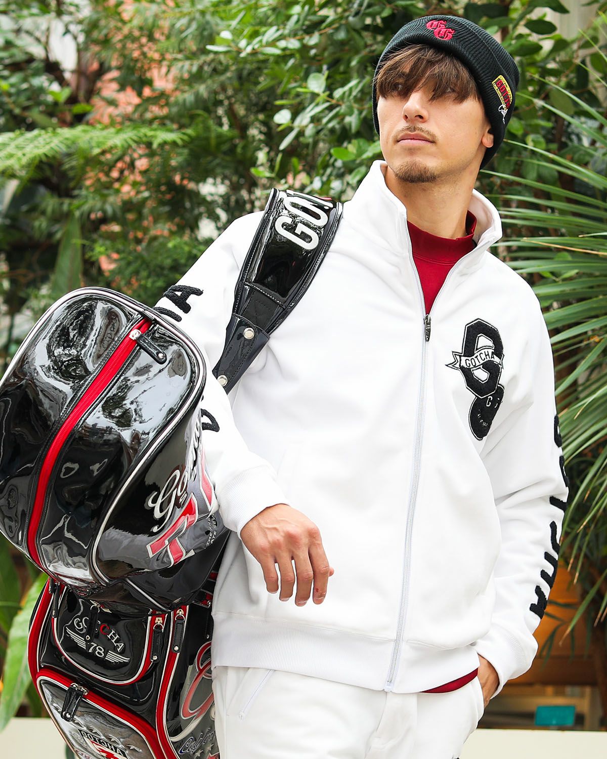 ホワイト：180cm/70kg(Lサイズ着用)