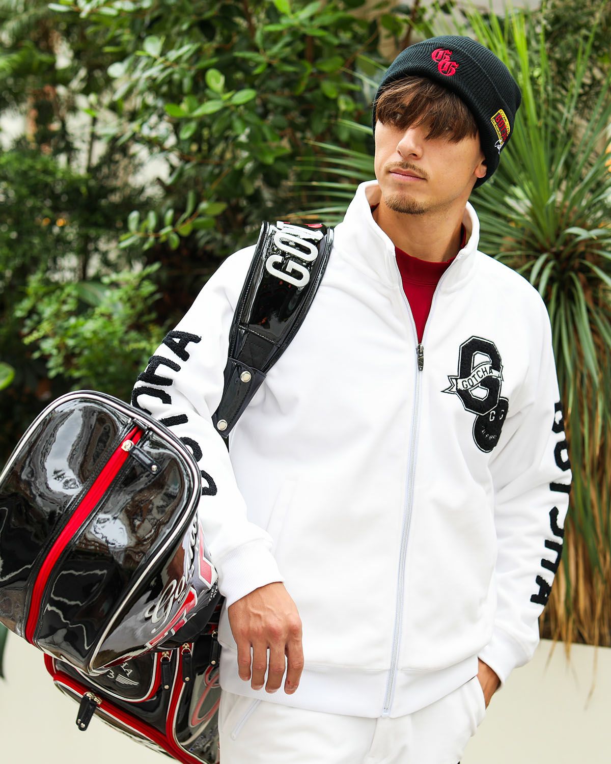 ホワイト：180cm/70kg(Lサイズ着用)