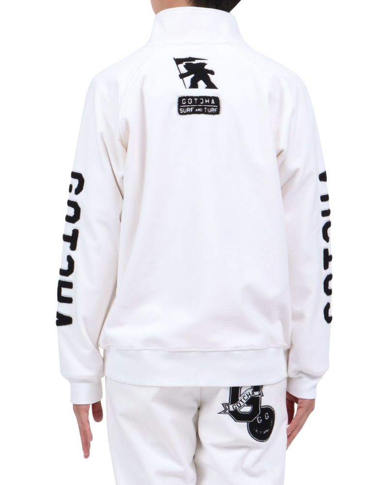 ホワイト：174cm62kg(Lサイズ着用)