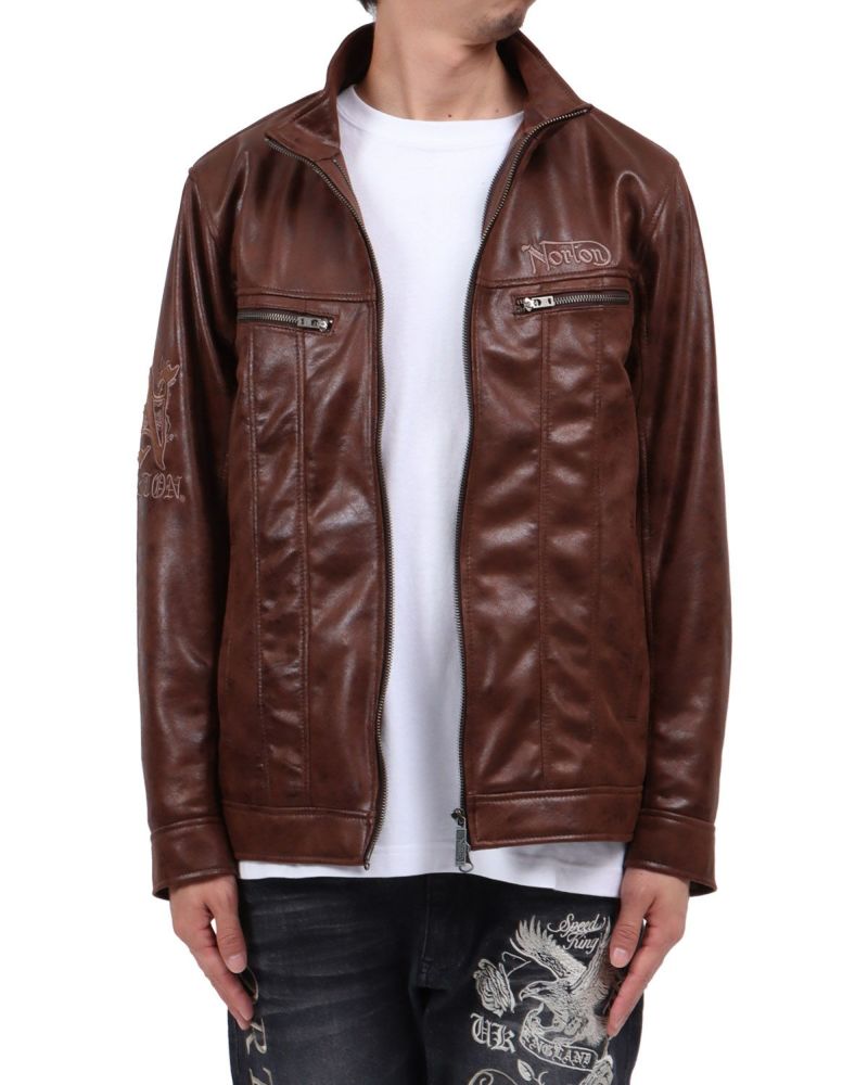 ブラウン：174cm62kg(Lサイズ着用)