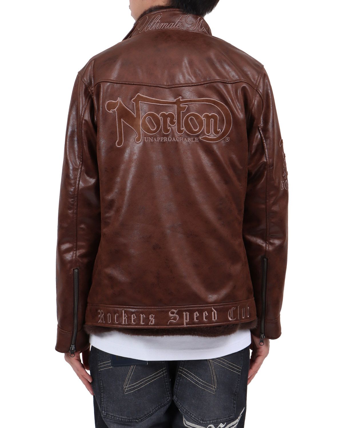 ブラウン：174cm62kg(Lサイズ着用)