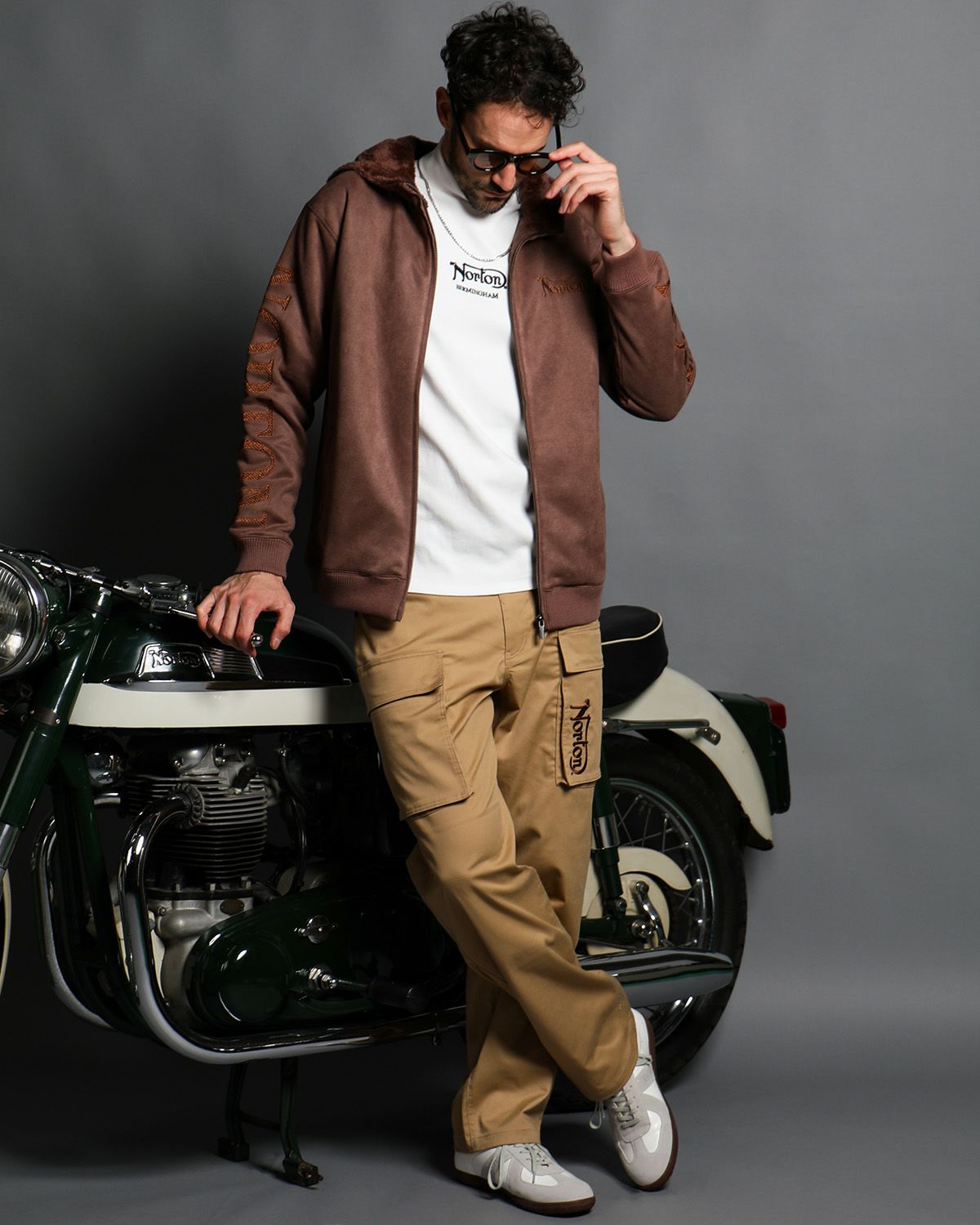 ライトブラウン:186cm(Lサイズ着用)