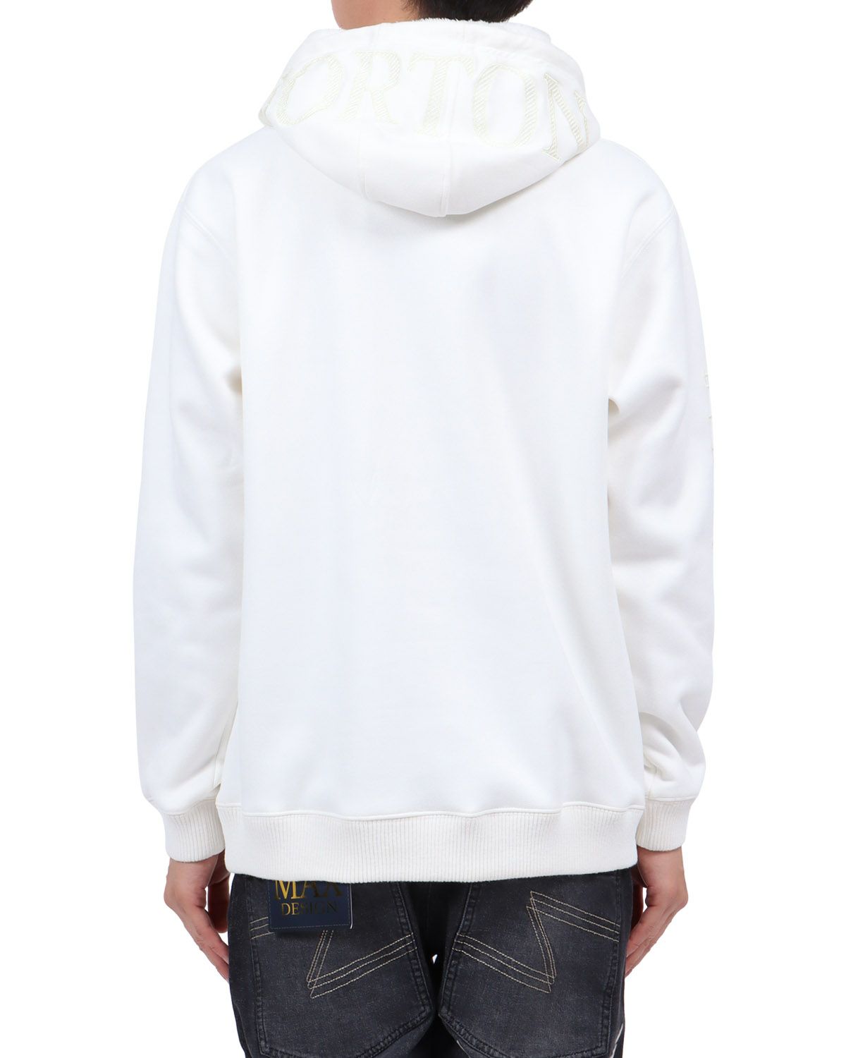 ホワイト：174cm62kg(Lサイズ着用)