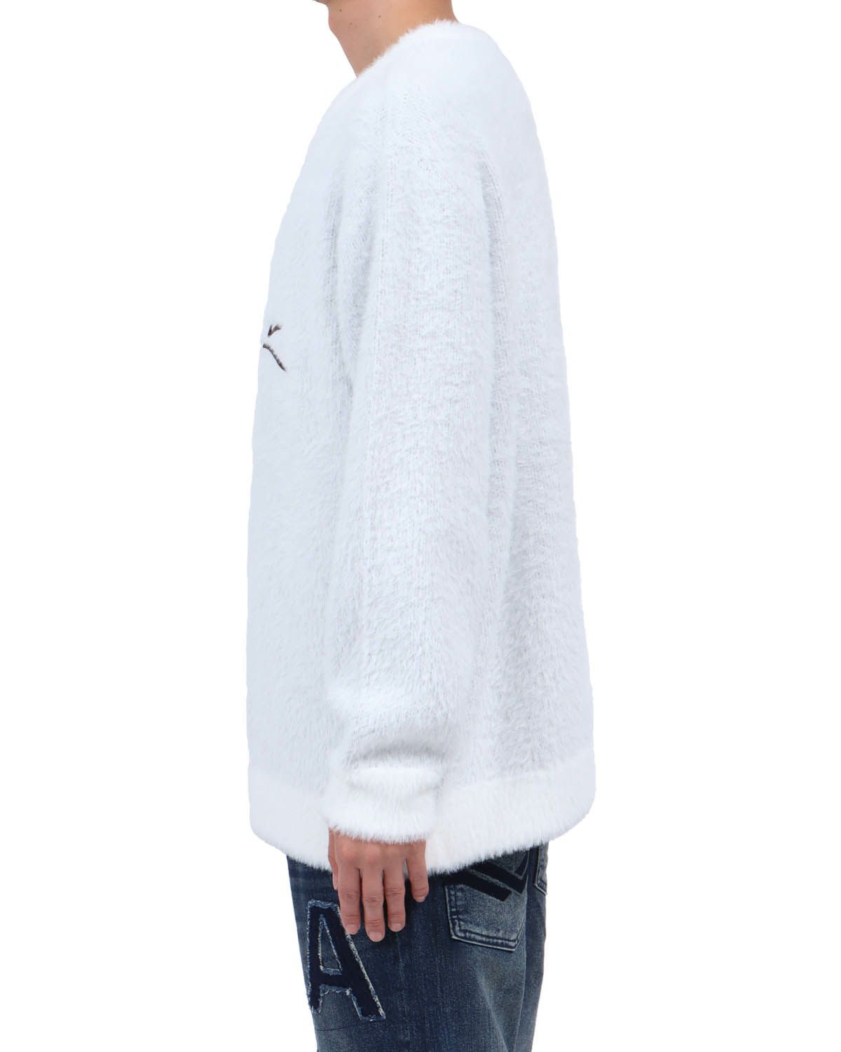 ホワイト：174cm62kg(Lサイズ着用)