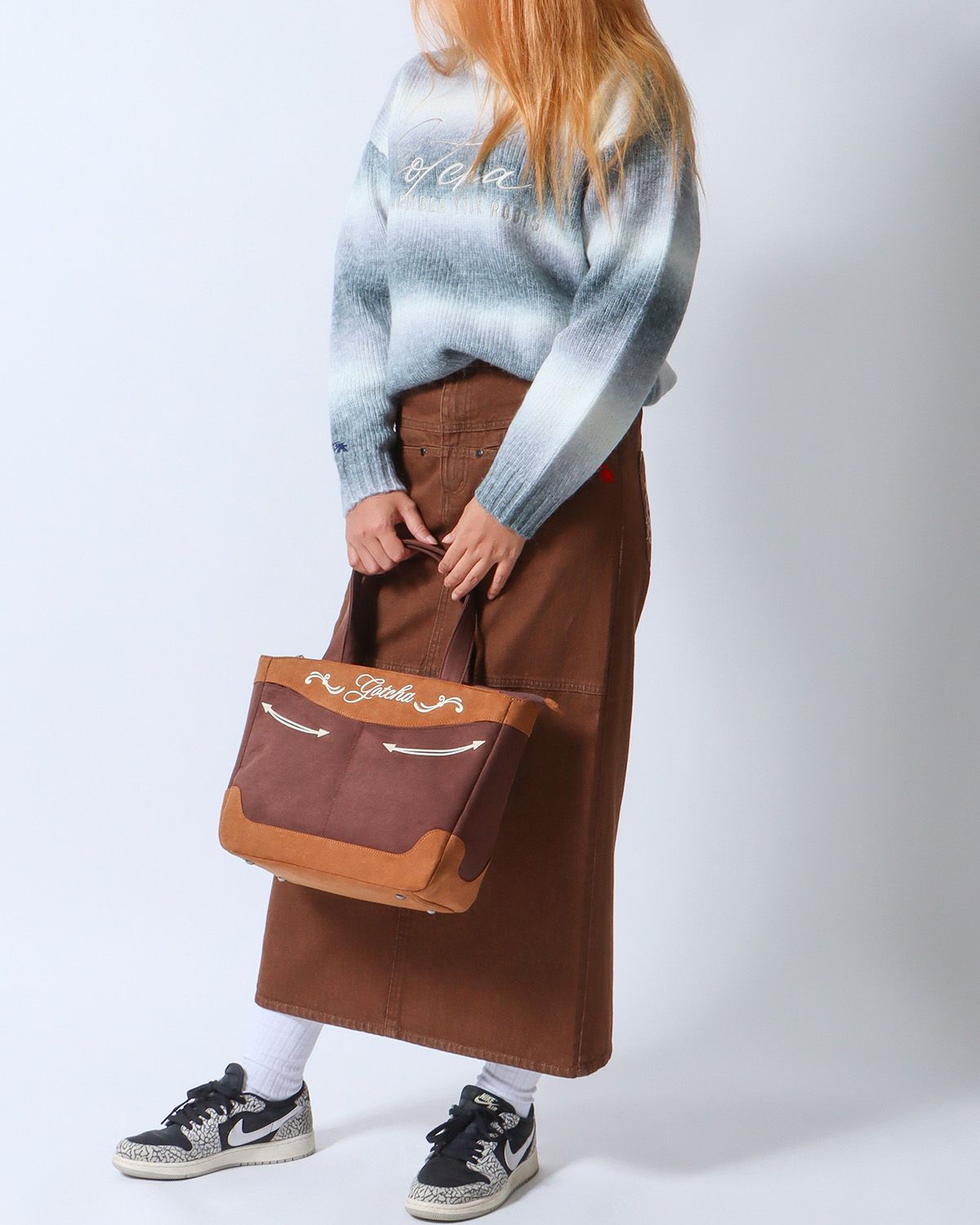 ブラウン：167cm(Lサイズ着用)