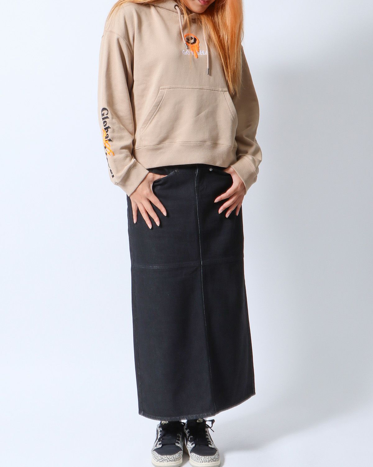 ブラック：167cm(Lサイズ着用)