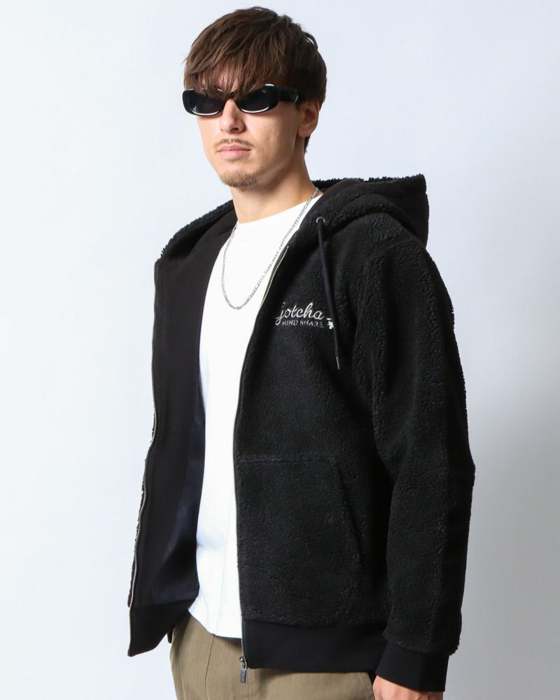 防風 シープボア ZIP パーカー