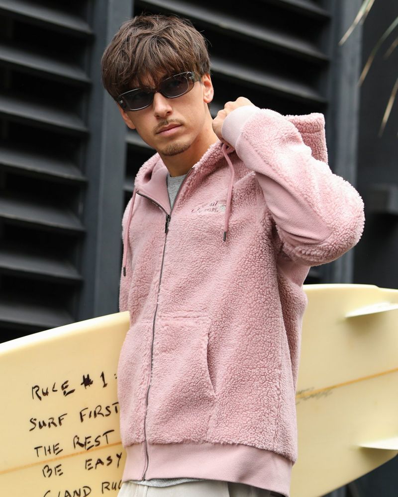 ピンクグレー：180cm/70kg(Lサイズ着用)