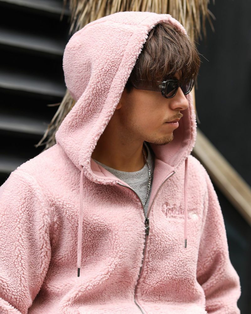 ピンクグレー：180cm/70kg(Lサイズ着用)