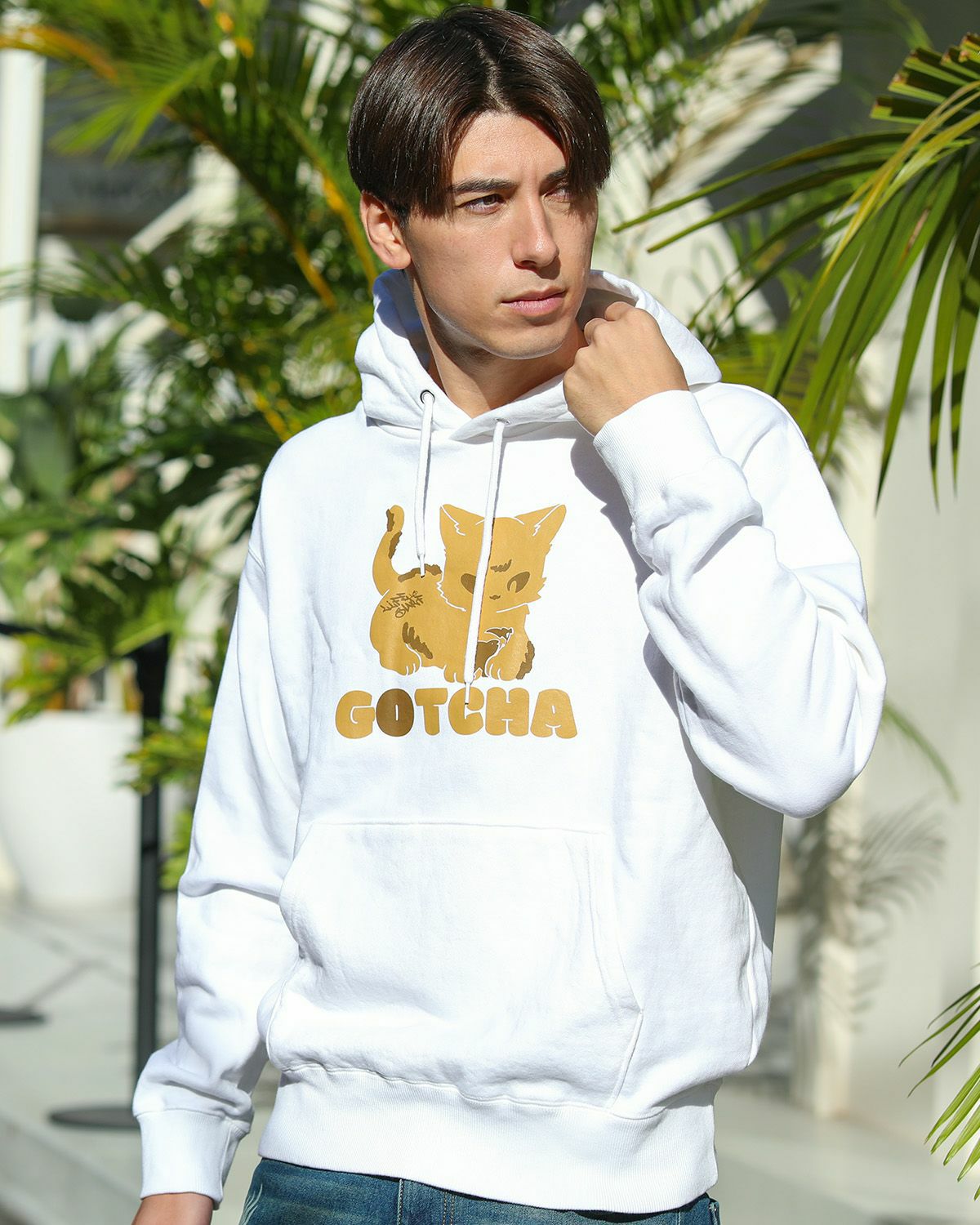 ホワイト：180cm/70kg(Lサイズ着用)